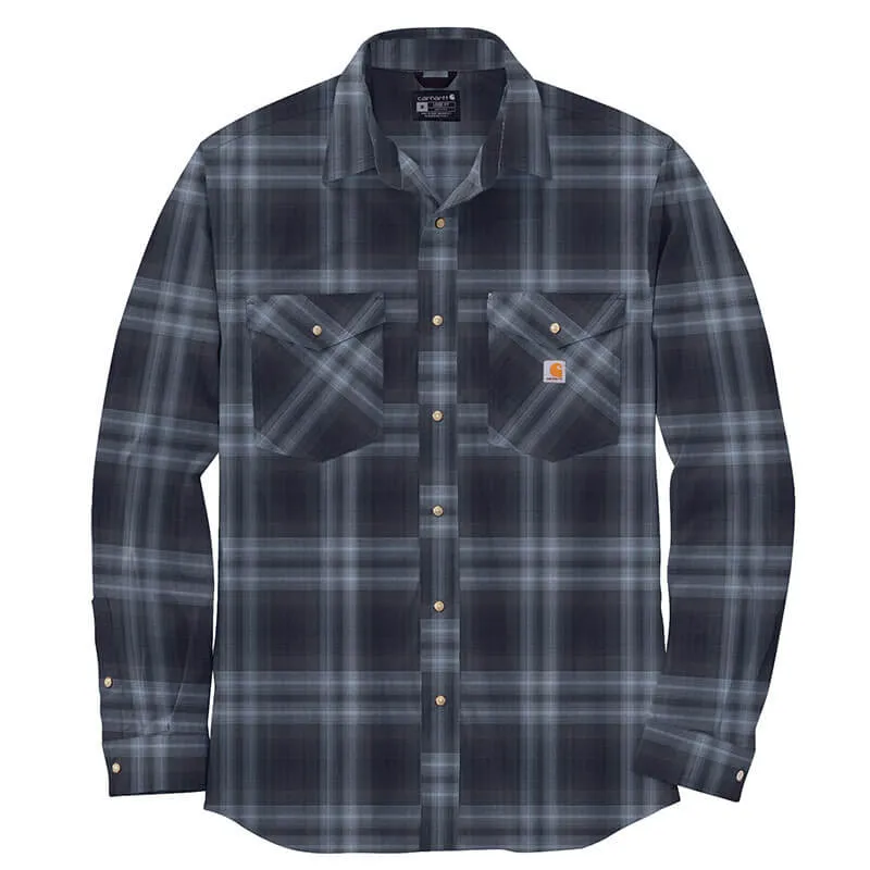 105436 - Carhartt Men's Rugged Flex Relaxed Fit Midweight Flannel Long-Sleeve Snap-front Plaid Shirt