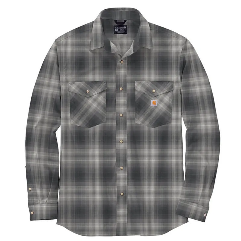 105436 - Carhartt Men's Rugged Flex Relaxed Fit Midweight Flannel Long-Sleeve Snap-front Plaid Shirt