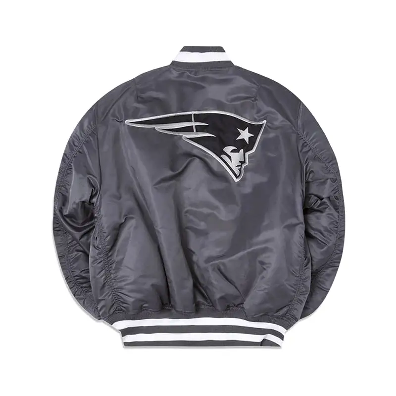 [13118245] New England Patriots Reversible Grey Men's Jacket