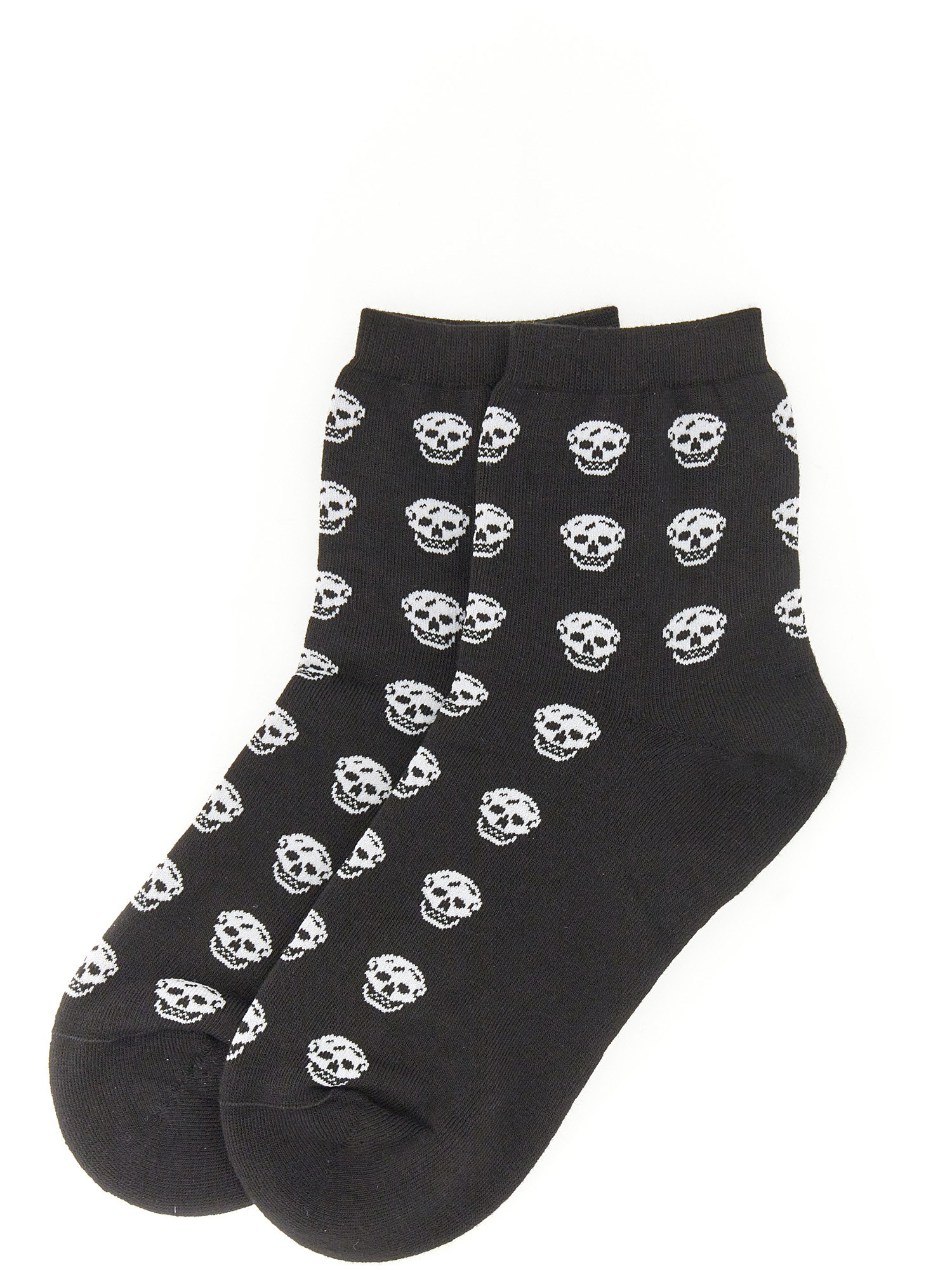 ALEXANDER McQUEEN    COTTON SKULL SHORT SOCK