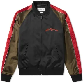 Alexander McQueen Dragon Back Logo Souvenir JacketBlack