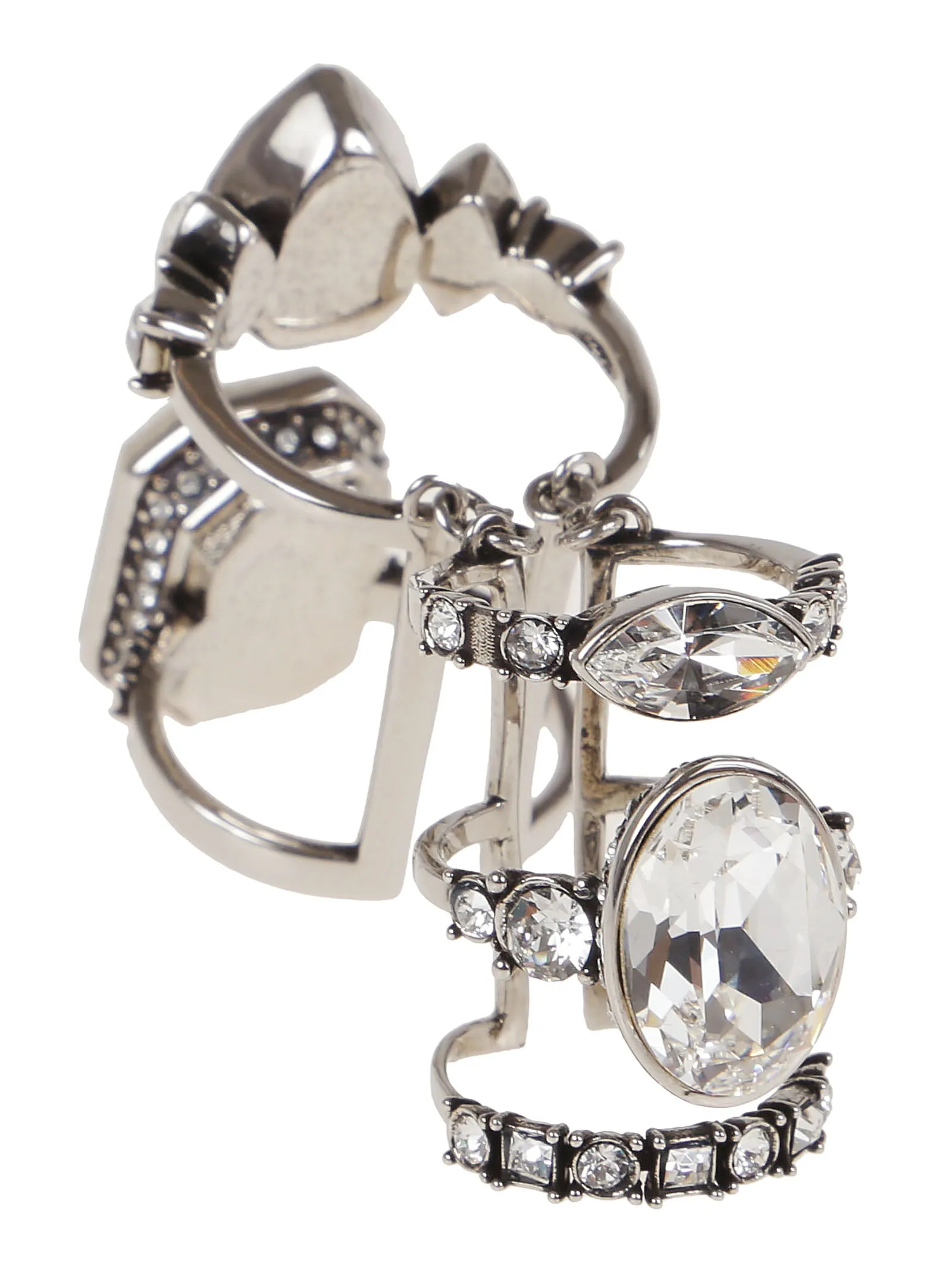 Alexander McQueen Embellished Stacked Ring