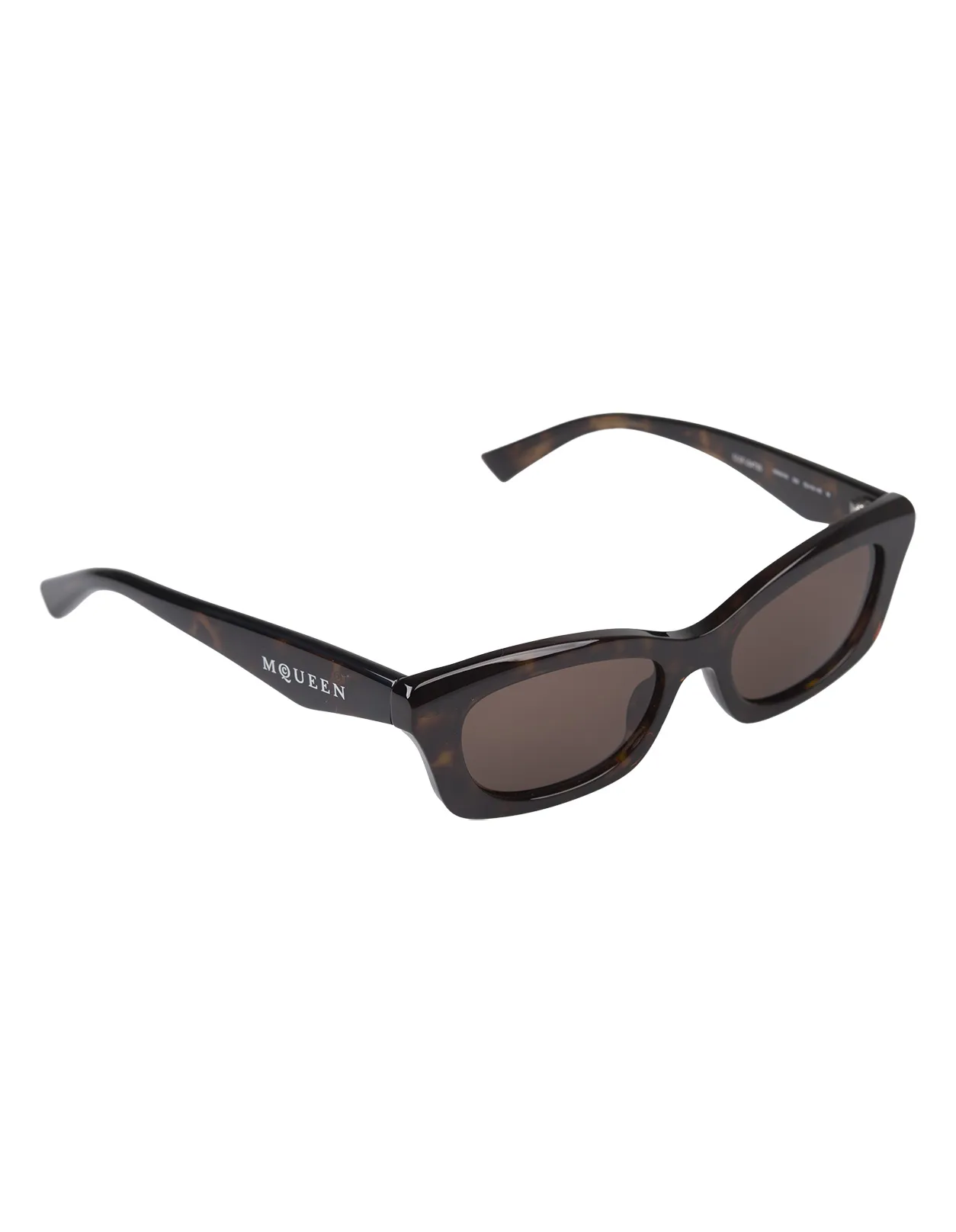 ALEXANDER MCQUEEN Geometric Sunglasses With McQueen Logo In Havana