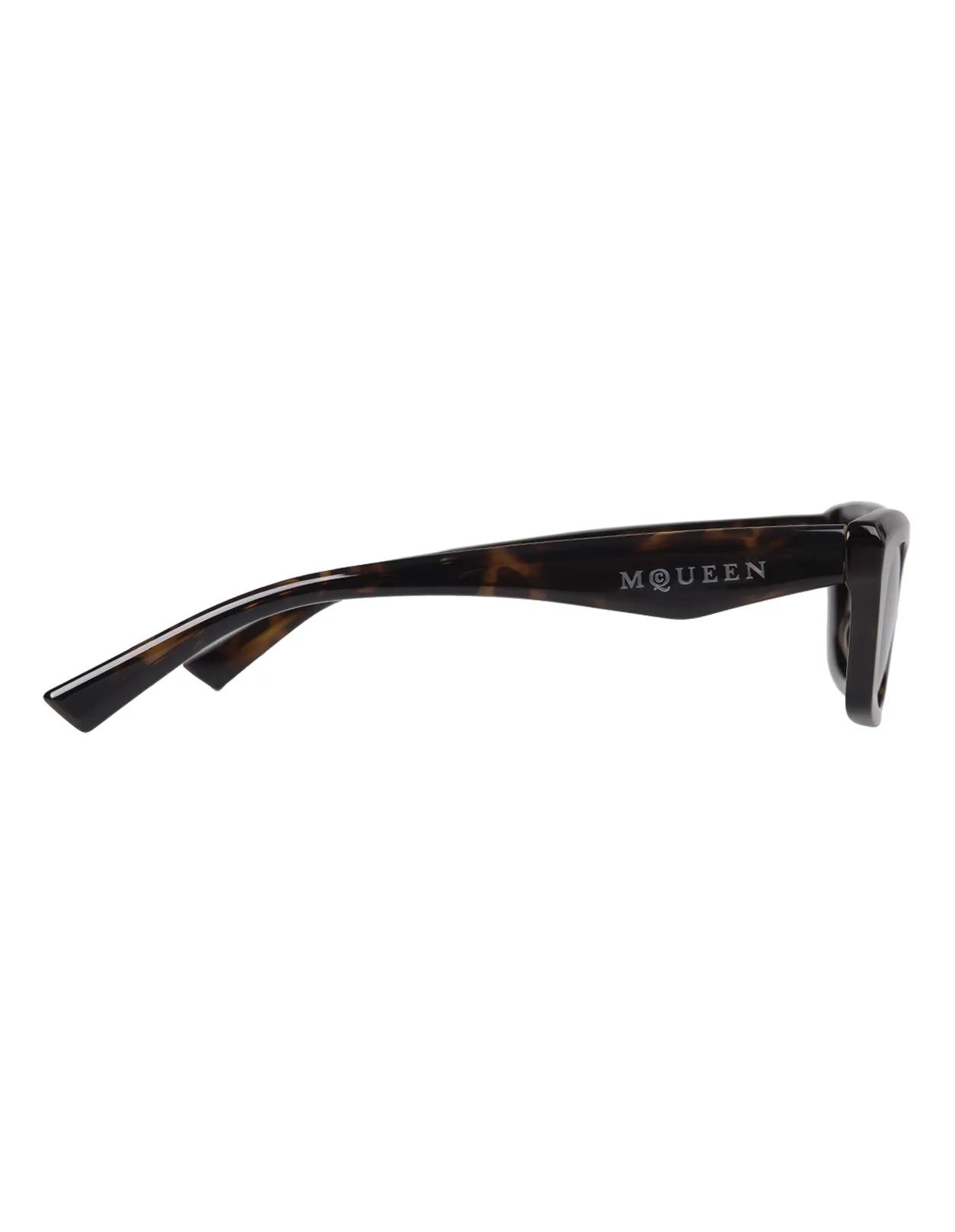 ALEXANDER MCQUEEN Geometric Sunglasses With McQueen Logo In Havana