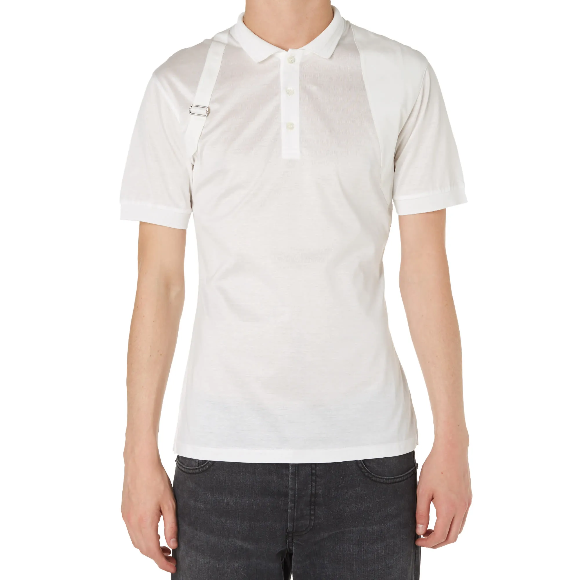 Alexander McQueen Harness PoloWhite