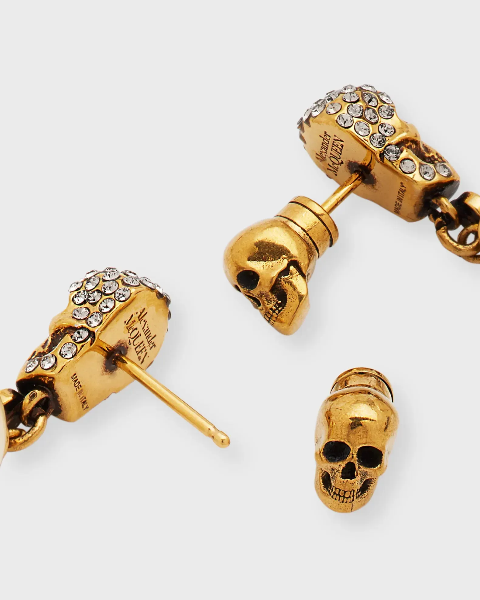 Alexander McQueen Pearl N Skull Earrings