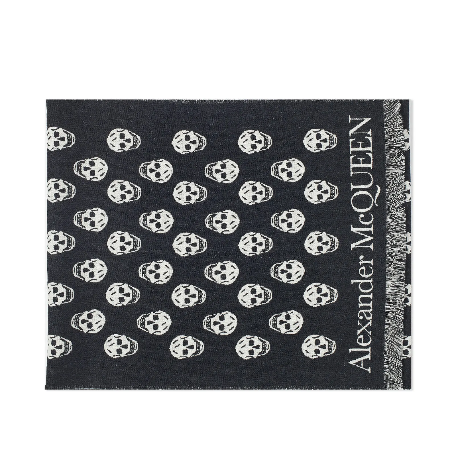 Alexander McQueen Reversible ScarfBlack & Ivory