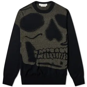 Alexander McQueen Skull Intarsia KnitBlack & Gold