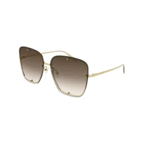 Alexander Mcqueen Sunglass Woman Gold Brown AM0364S-002