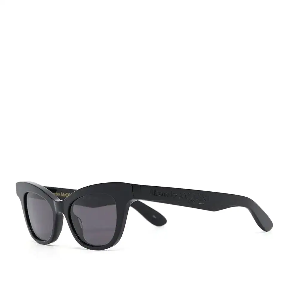 AMQ AM0381S Sunglasses, Black/Smoke