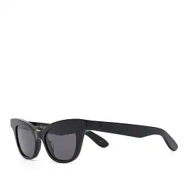 AMQ AM0381S Sunglasses, Black/Smoke