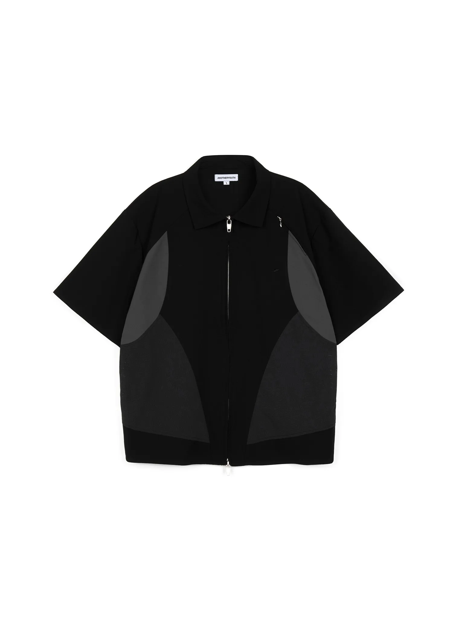 ANOTHERYOUTH  |●ANOTHERYOUTH● 002-23 panel half shirts - black