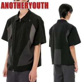 ANOTHERYOUTH  |●ANOTHERYOUTH● 002-23 panel half shirts - black