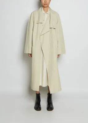 Asymmetric Canvas Dress Coat