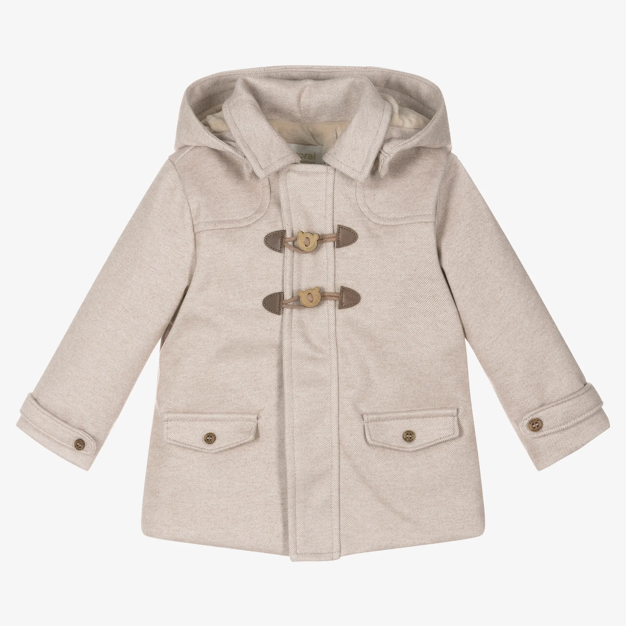 Baby Boys Beige Duffle Coat