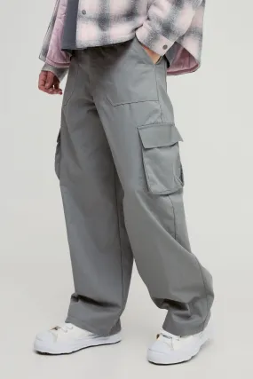 Baggy Fit Fixed Waist Cargo Trousers