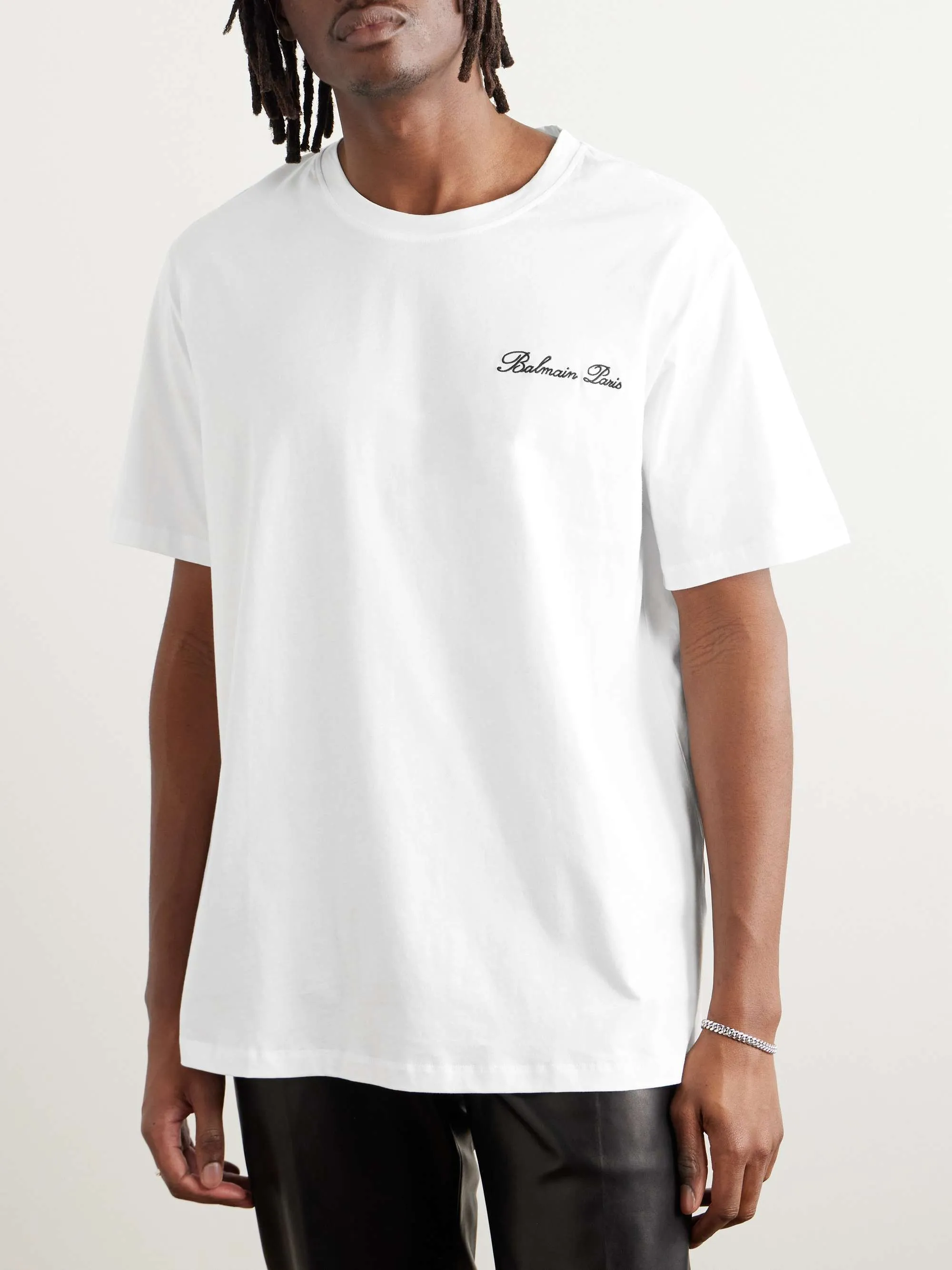 BALMAIN  |Cotton Short Sleeves Logo Luxury T-Shirts