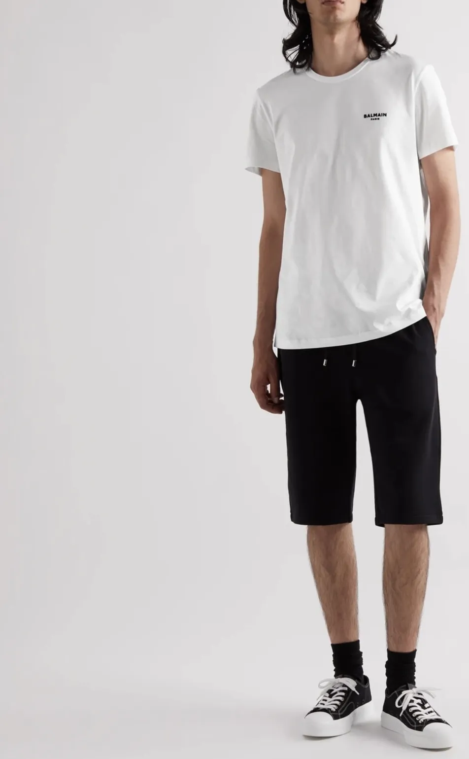 BALMAIN  |Crew Neck Cotton Short Sleeves Logo Luxury