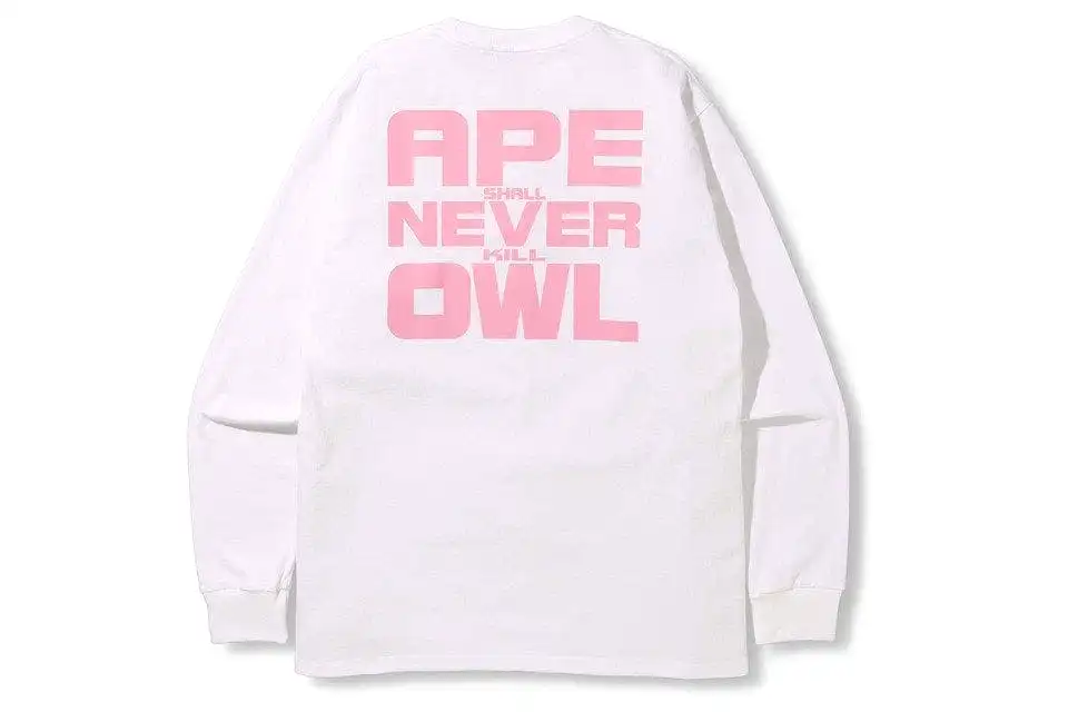 BAPE X OVO LONG SLEEVE PINK