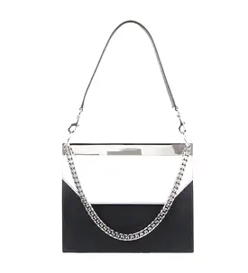 Bar Shoulder Bag, Black/Silver