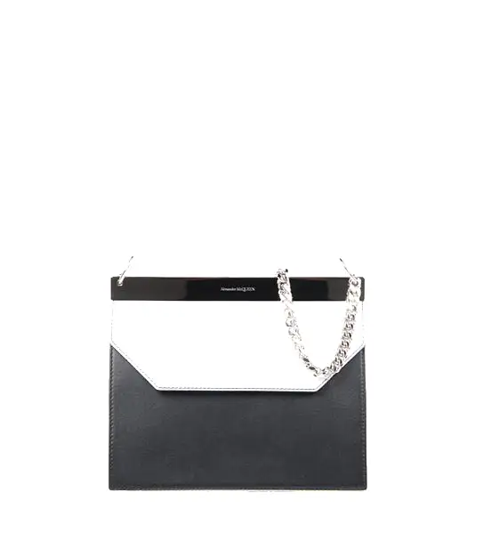 Bar Shoulder Bag, Black/Silver