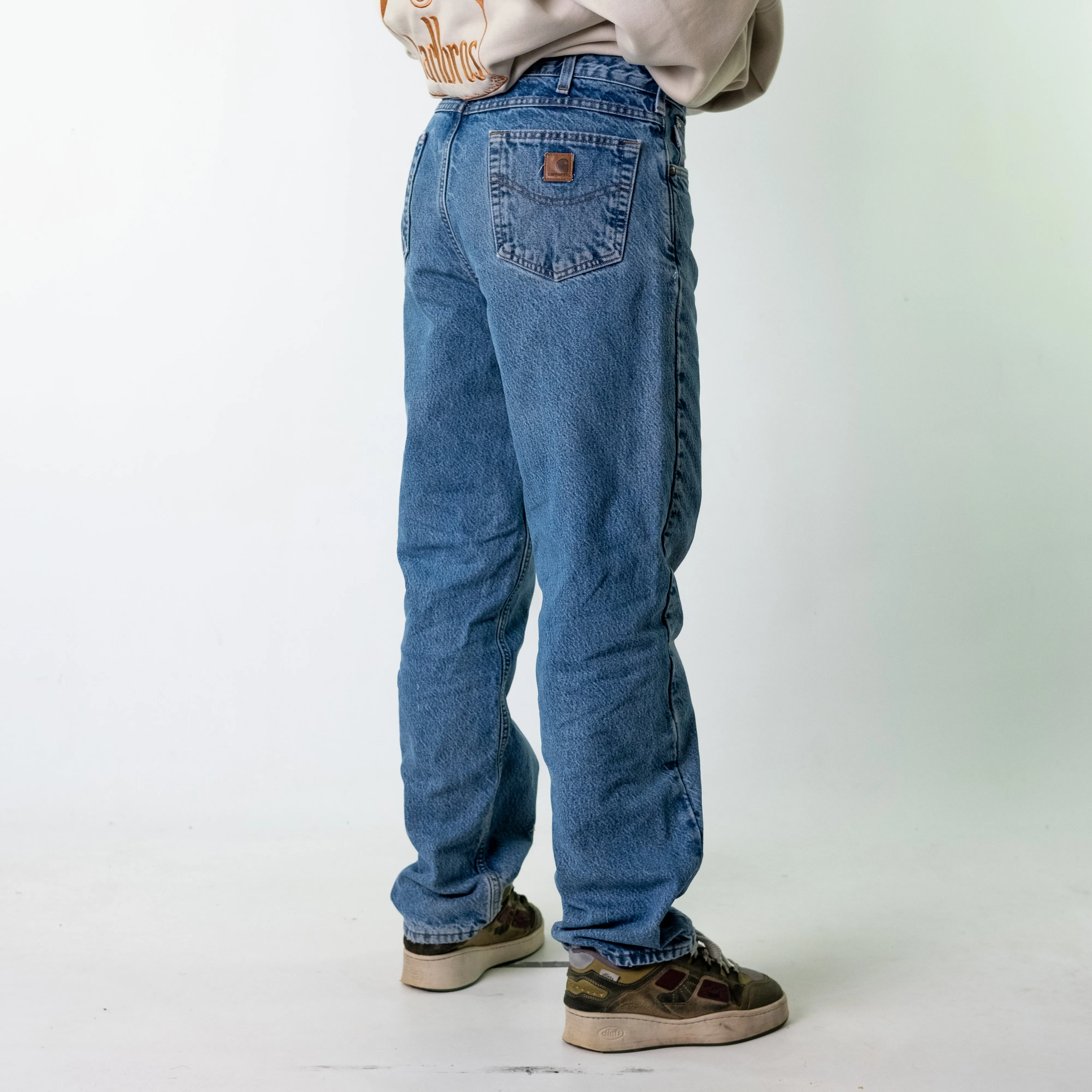 Blue Denim 90s Carhartt  Cargo Skater Trousers Pants Jeans (33x34)