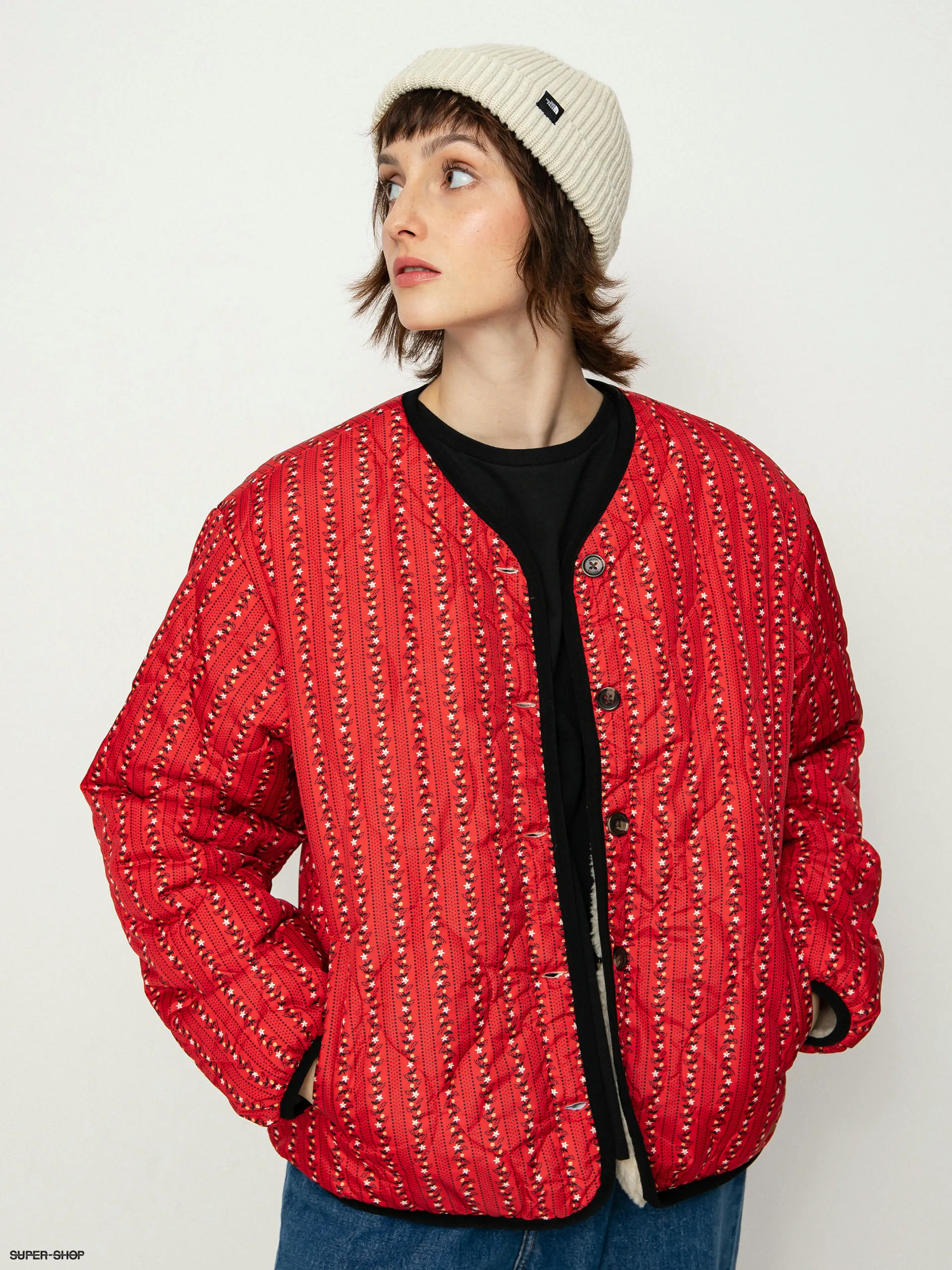 Brixton Sherpa Reversible Padded Jacket Wmn (mars red praire floral)