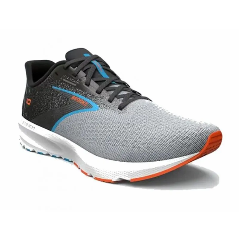 BROOKS LAUNCH 10 BLACK/GREY/ORANGE CLOWN FISH FOR MEN'S