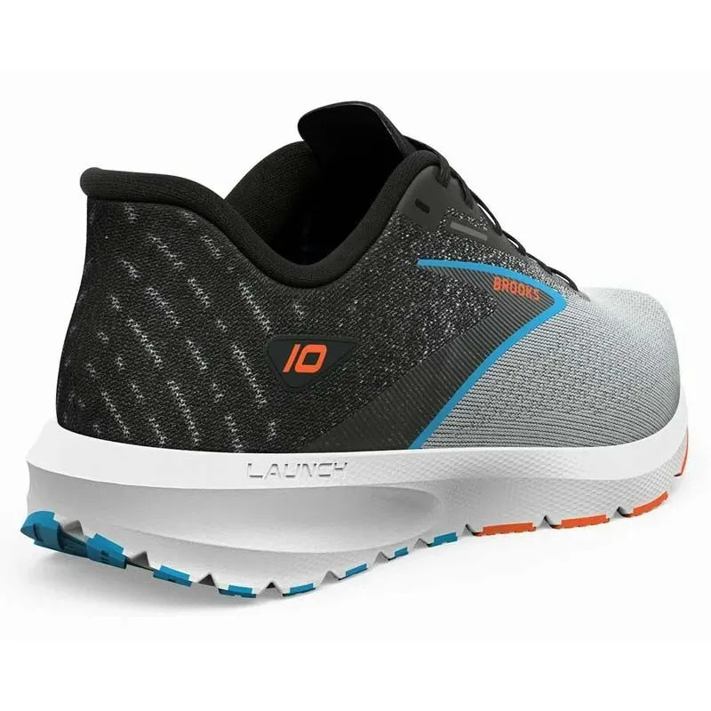 BROOKS LAUNCH 10 BLACK/GREY/ORANGE CLOWN FISH FOR MEN'S