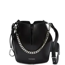 Bucket Bag Small, Black/Silver