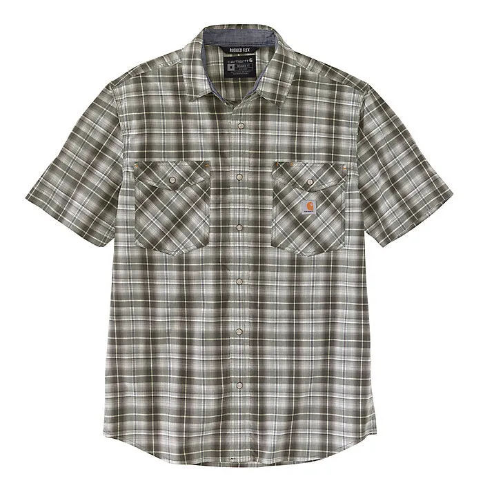 Carhartt 105198 - Relaxed Fit Lightweight Snap Front Short Sleeve Plaid Shirt