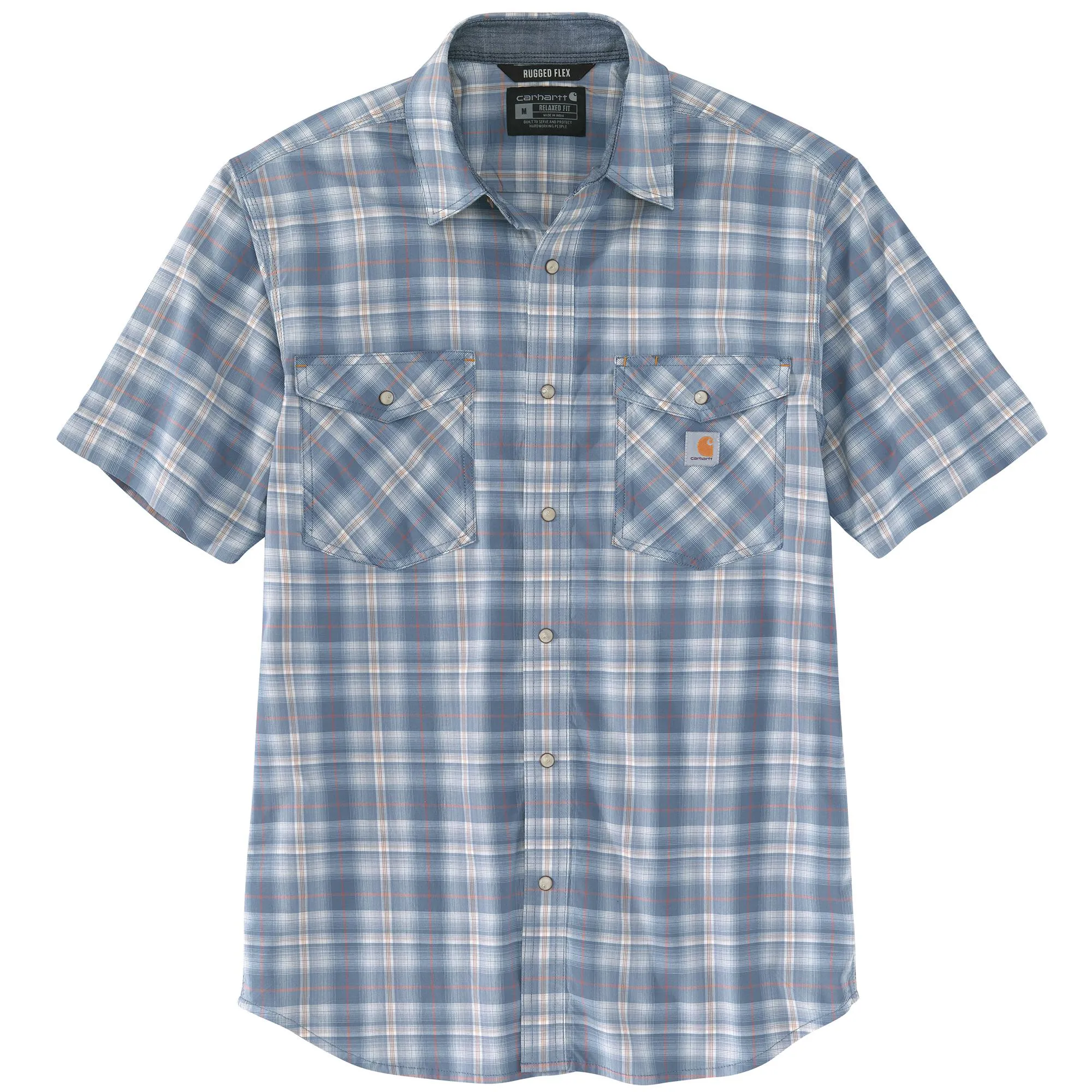 Carhartt 105198 - Relaxed Fit Lightweight Snap Front Short Sleeve Plaid Shirt