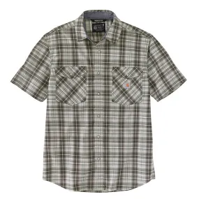 Carhartt 105198 - Relaxed Fit Lightweight Snap Front Short Sleeve Plaid Shirt