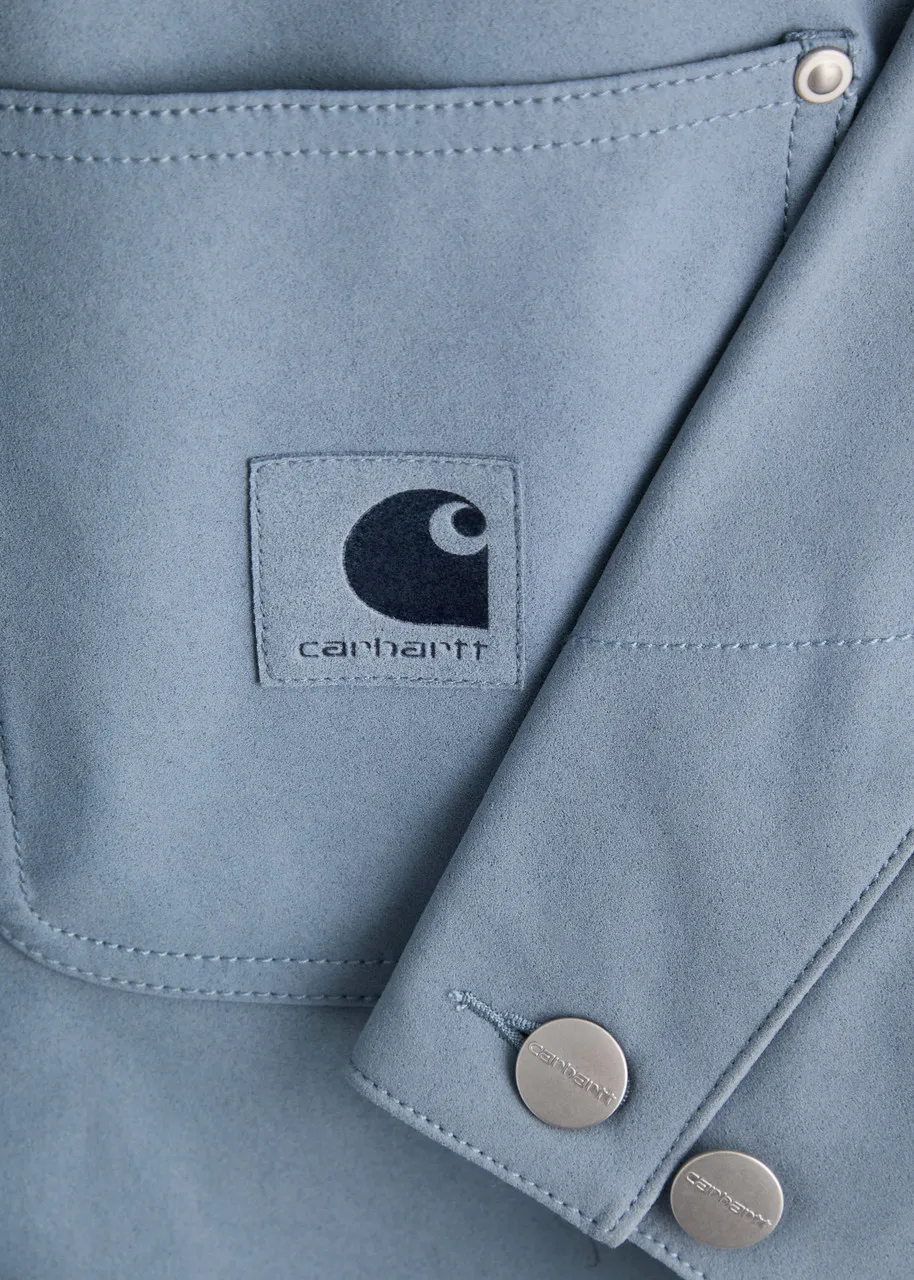 CARHARTT WIP Michigan logo faux suede coat  
                         
                     
                