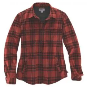 Carhartt 104518 Women’s Hamilton Plaid Flannel Jacket - Redwood 