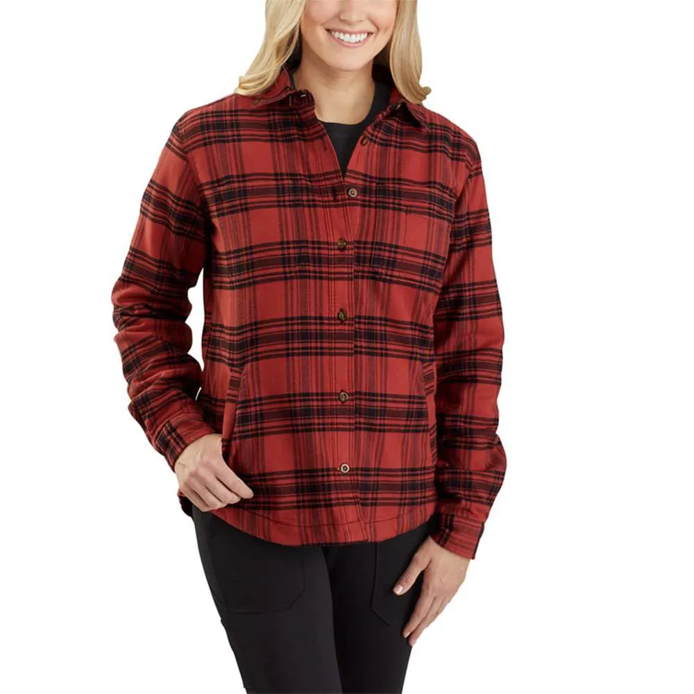 Carhartt 104518 Women’s Hamilton Plaid Flannel Jacket - Redwood 