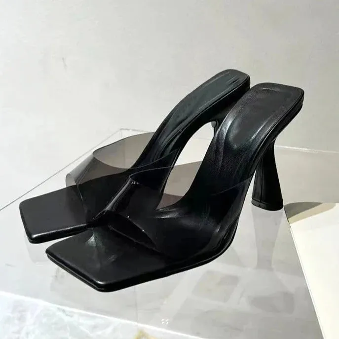 Carissa Square Toe Jelly Heel