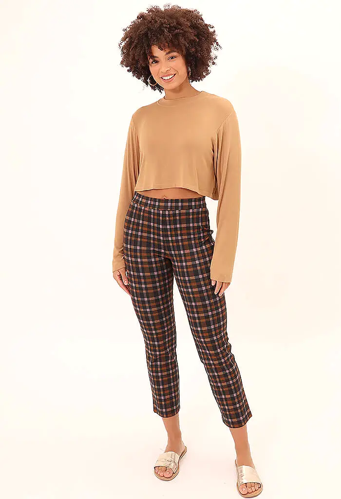 Carnaby Kick Crop-Cottage Check