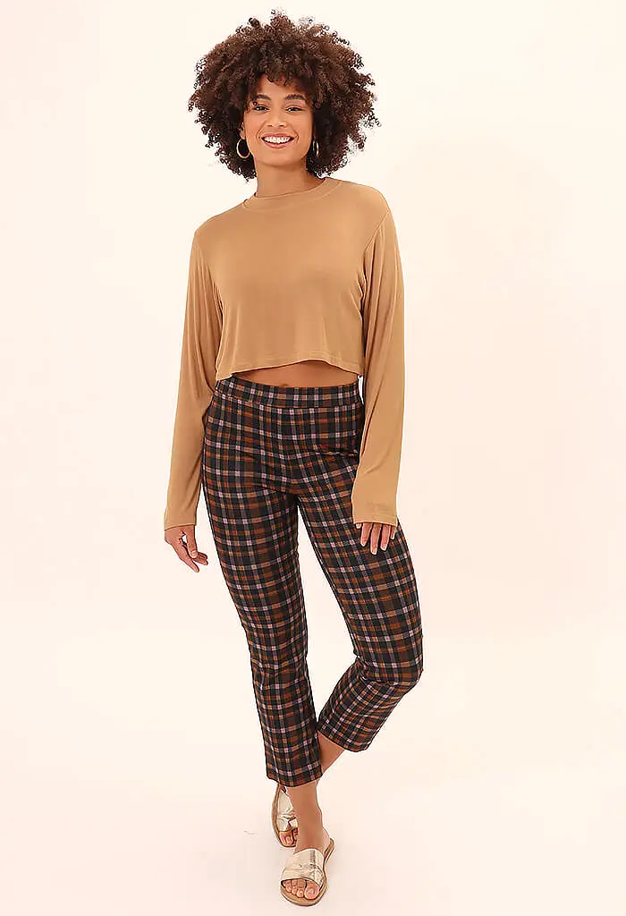 Carnaby Kick Crop-Cottage Check