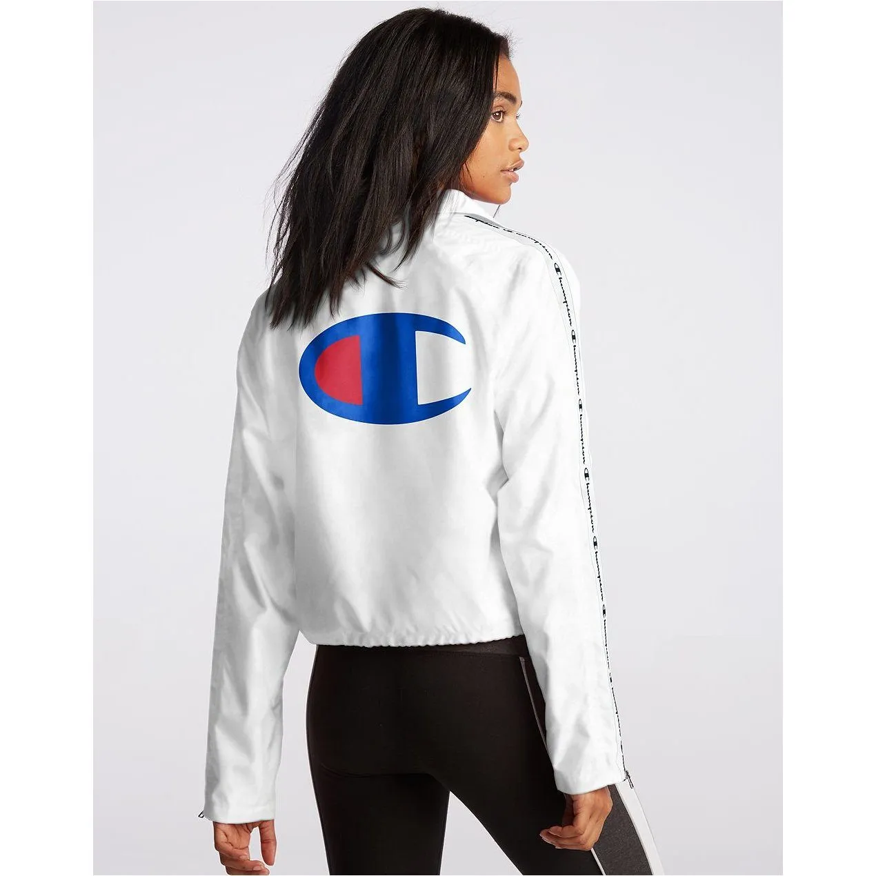 Champion Cropped Coaches Jacket Black Women JL8501-550305-003