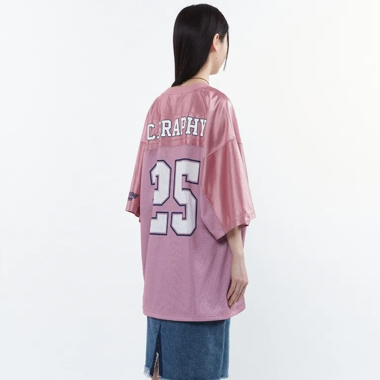 Code graphy  |Nylon Street Style Plain Short Sleeves Logo T-Shirts