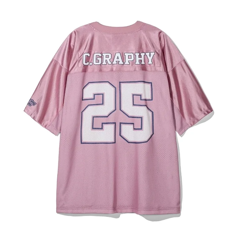 Code graphy  |Nylon Street Style Plain Short Sleeves Logo T-Shirts