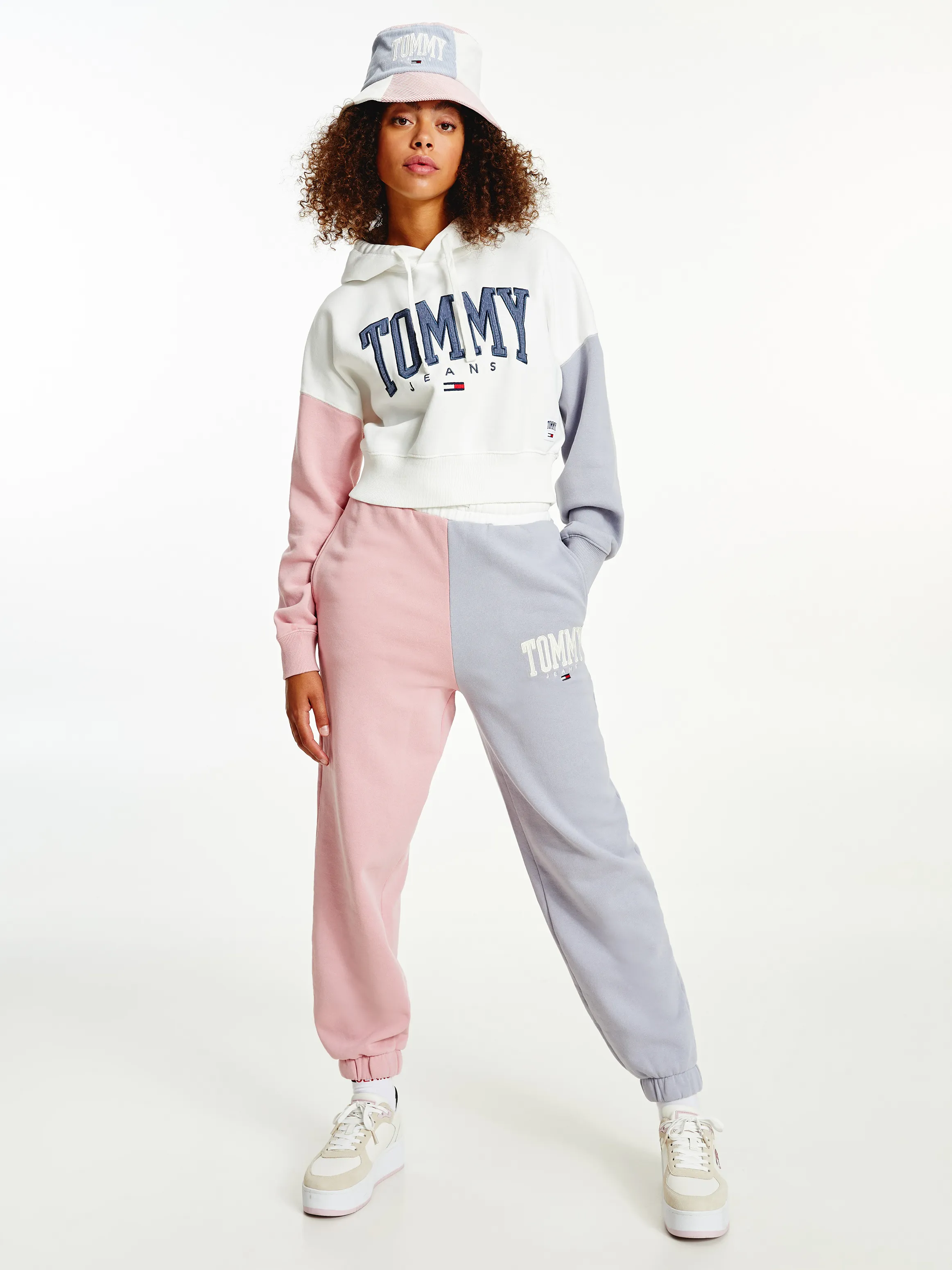 College Crop Colour-Block Hoodie |  Hoodies |  Tommy Hilfiger