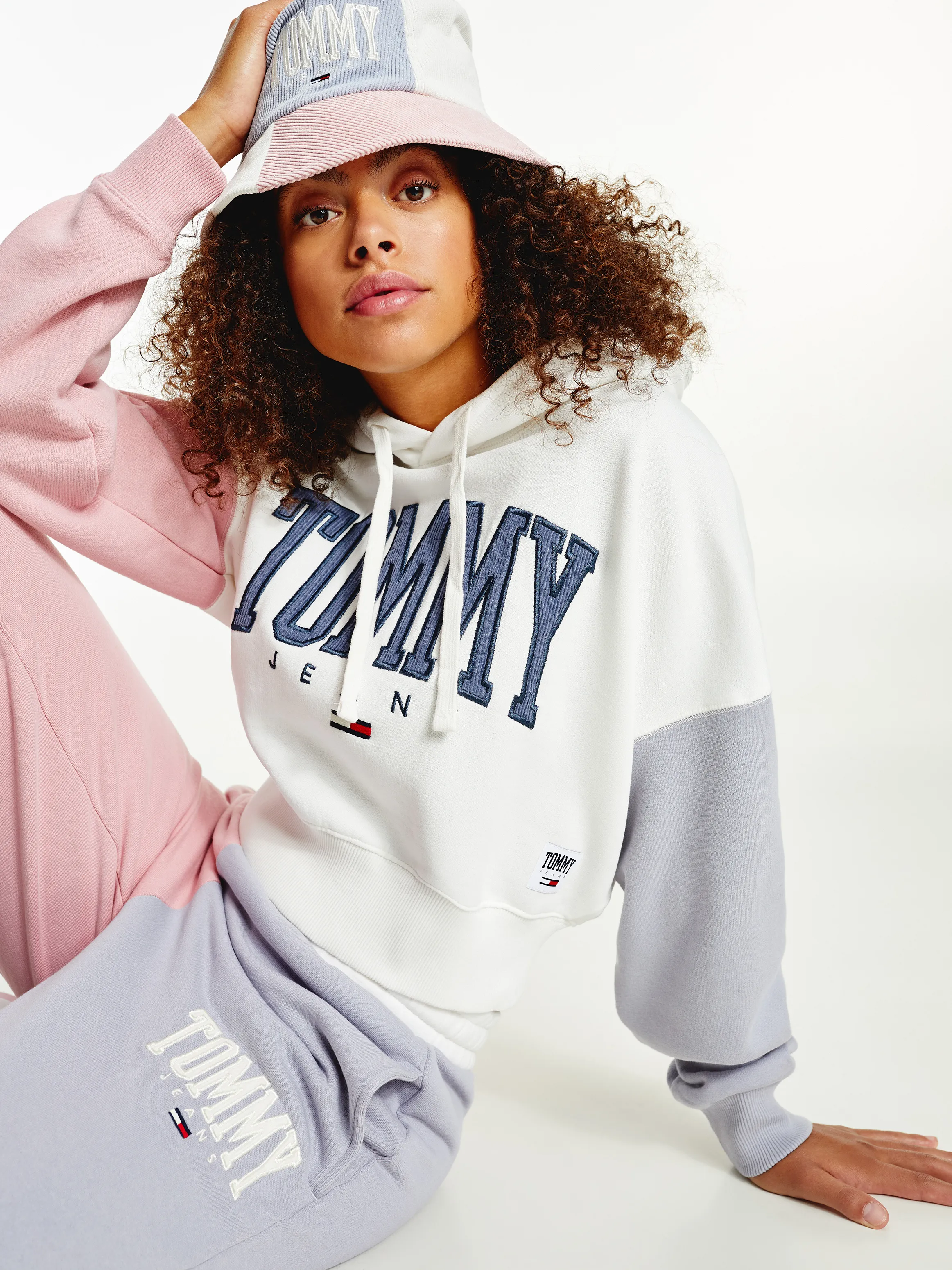 College Crop Colour-Block Hoodie |  Hoodies |  Tommy Hilfiger