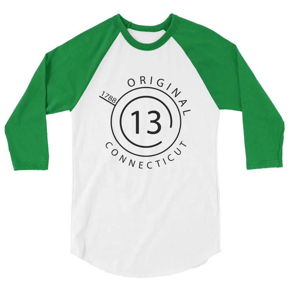 Connecticut - 3/4 Sleeve Raglan Shirt - Original 13