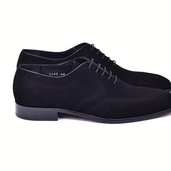 Corrente C0014022-6292 Men's Shoes Black Suede Leather Plain Toe Oxfords (CRT1491)