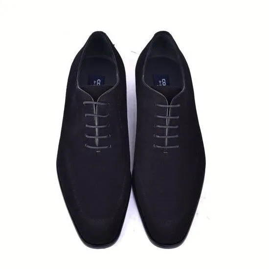 Corrente C0014022-6292 Men's Shoes Black Suede Leather Plain Toe Oxfords (CRT1491)