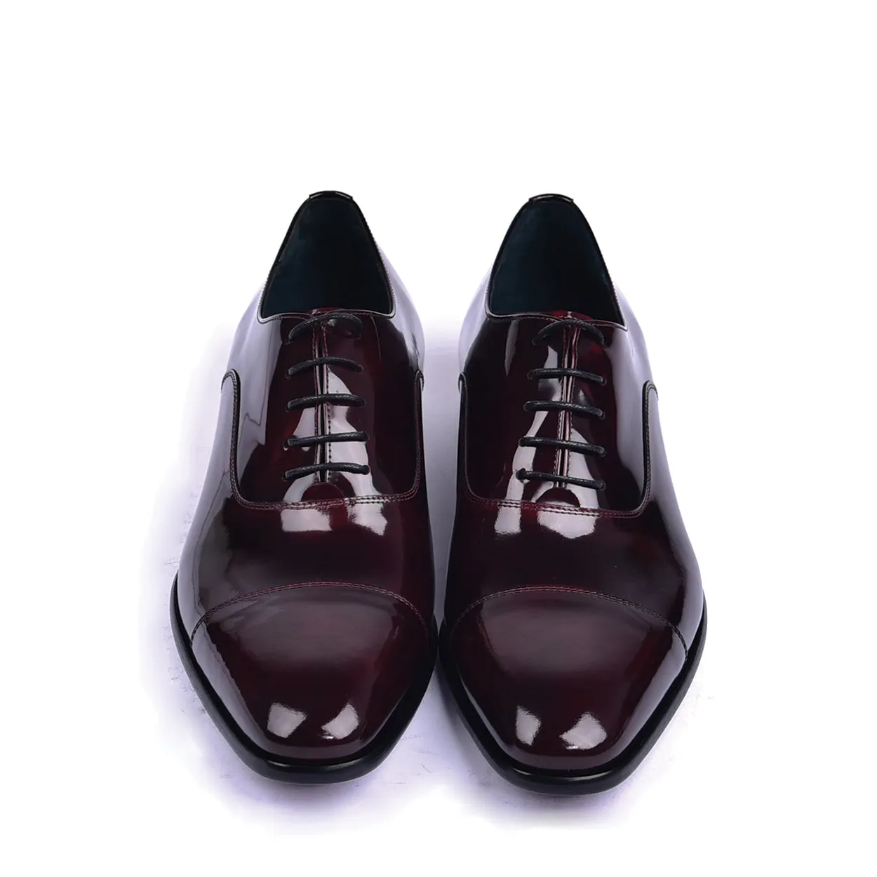 Corrente C0093 6265 Men's Shoes Burgundy Shiny Calf Skin Leather Cap toe Lace Up Oxfords (CRT1450)