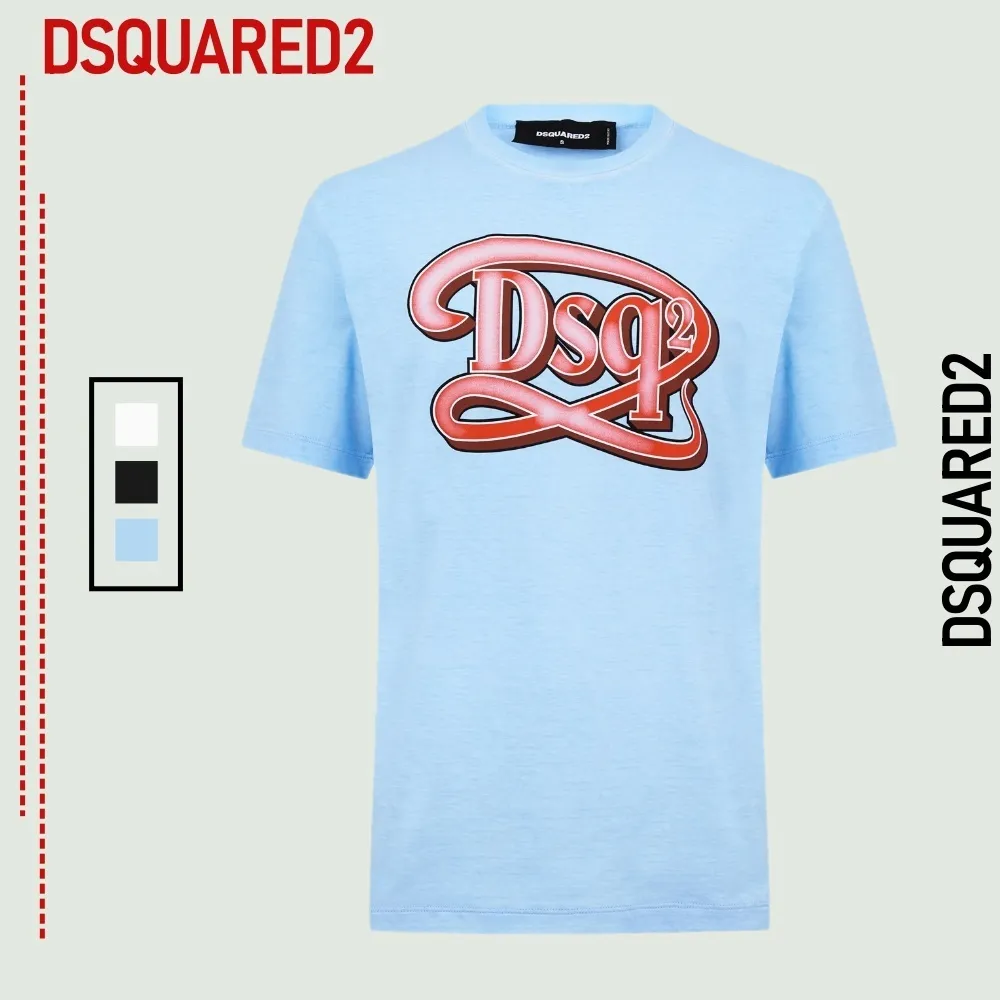 D SQUARED2  |Cotton Short Sleeves Bridal Logo Luxury Outlet T-Shirts