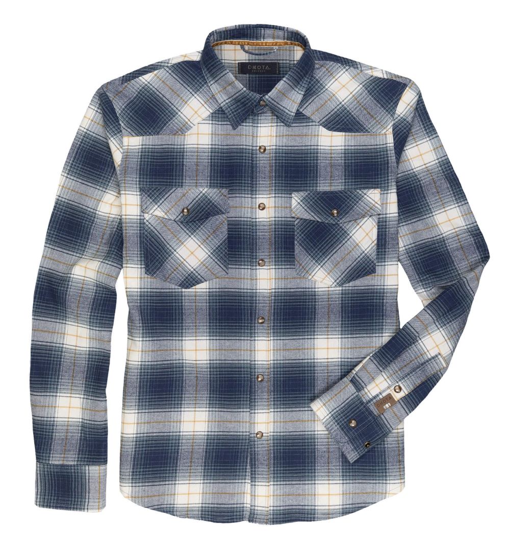 'Dakota Grizzly' Men's Dutton Stretch Flannel Snap Front - Brook